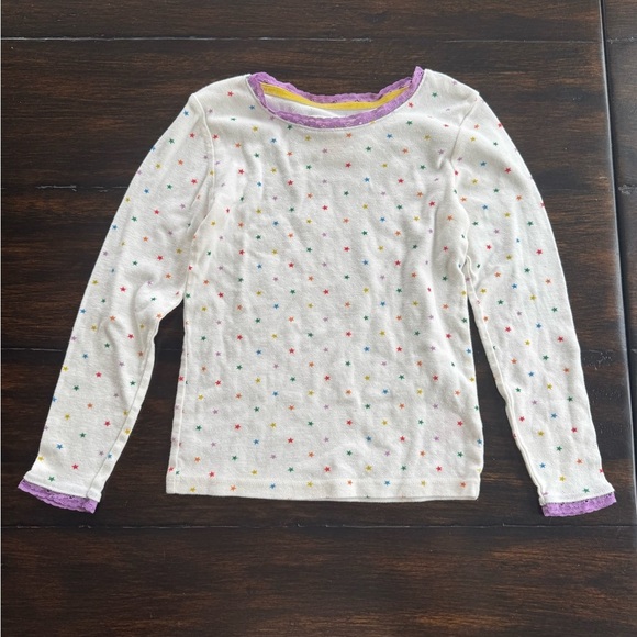 Mini Boden Star Pointelle Top sz 7-8 year - Picture 1 of 5
